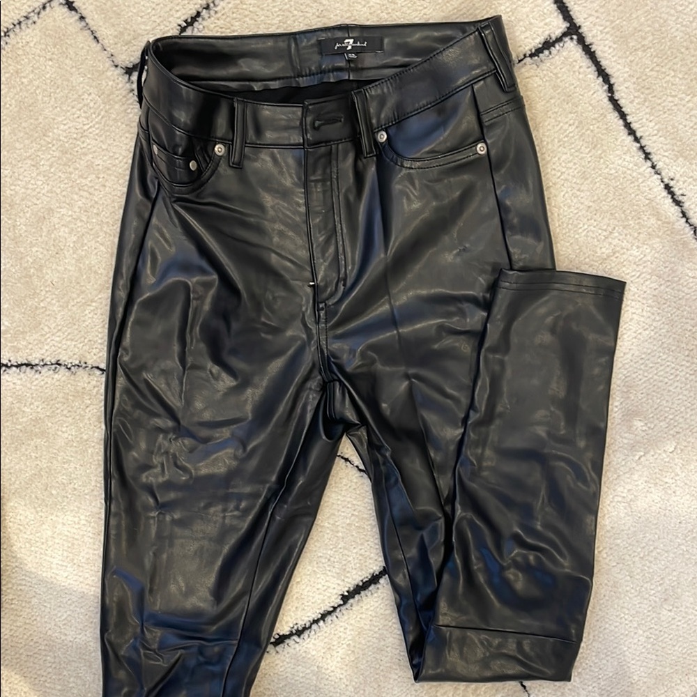 Black Faux Leather Pants